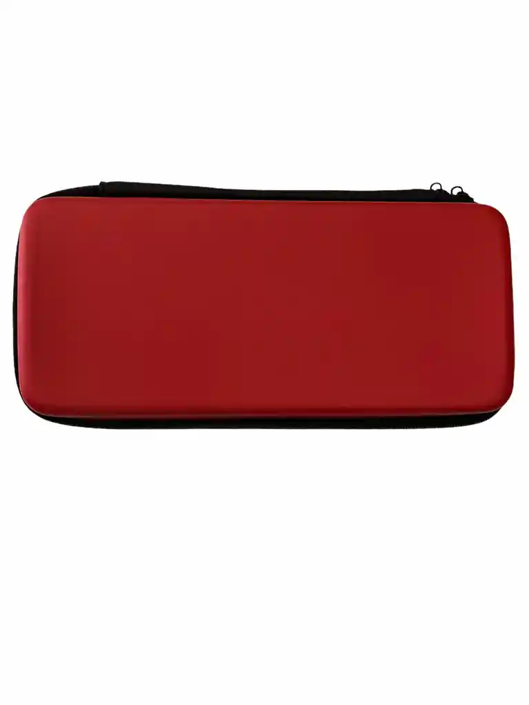 Estuche Rigido Rojo + Vidrio Templado + 2 Grips Nintendo Switch