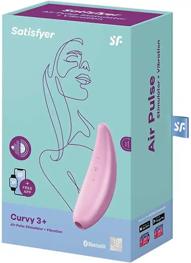 Vibrador Con App, Succionador Y Vibrador Satisfyer Curvy 3+