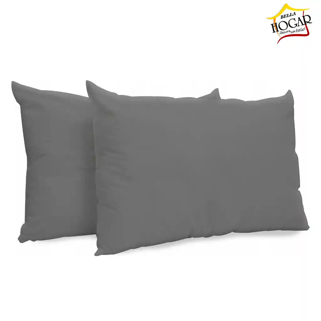 Almohada Kit X2 Económica 50 X 70 Cms, Gris.