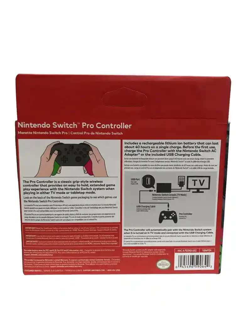 Control Pro Para Nintendo Switch Diseño Splatoon 2