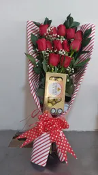 Buquet Alargado Rosas X 12