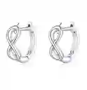 Aretes Candongas Infinito Para Mujer Fabricados En Plata 925