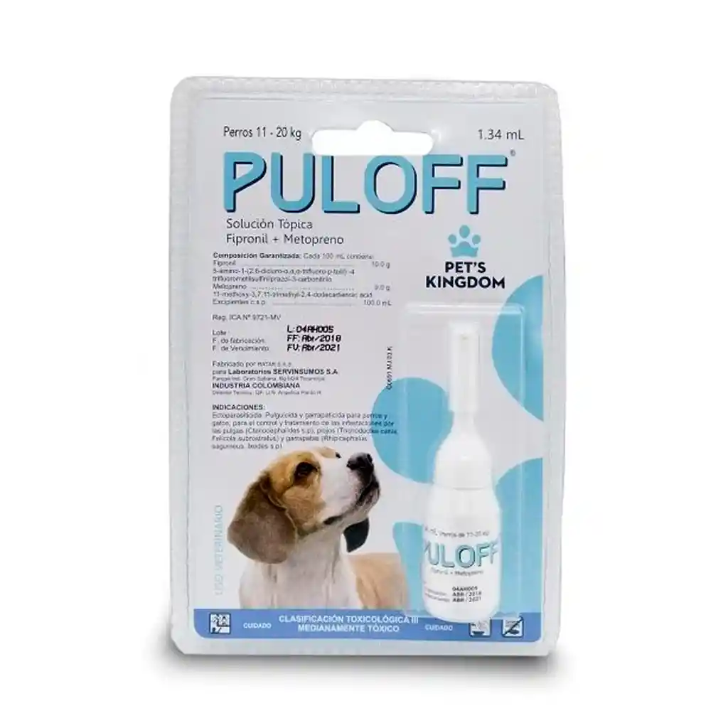 Antiparasitario Puloff Para Perro 11 20kg