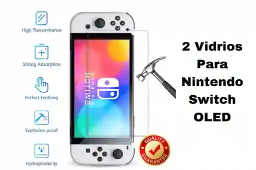 2 Vidrios Compatible Con Switch Oled