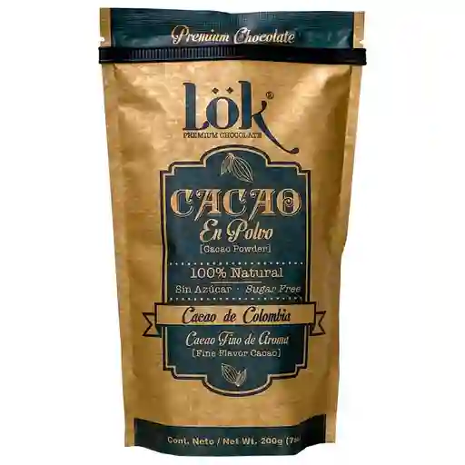 Cacao Polvo 100% Natural - Lok 200g