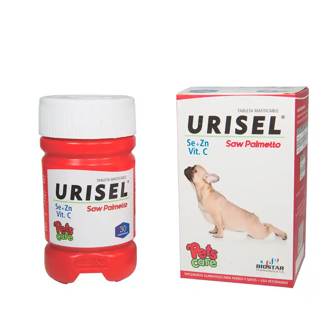 Urisel Con Se + Zn,vit.c Para Perro Y Gato X 30 Comprimidos