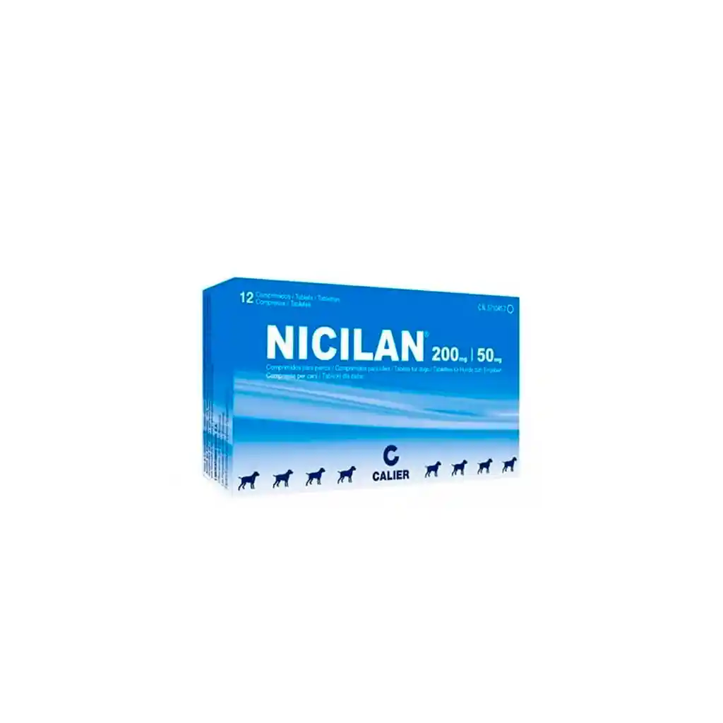 Antibiotico Perros Y Gatos Nicilan 200mg/50mg Blister