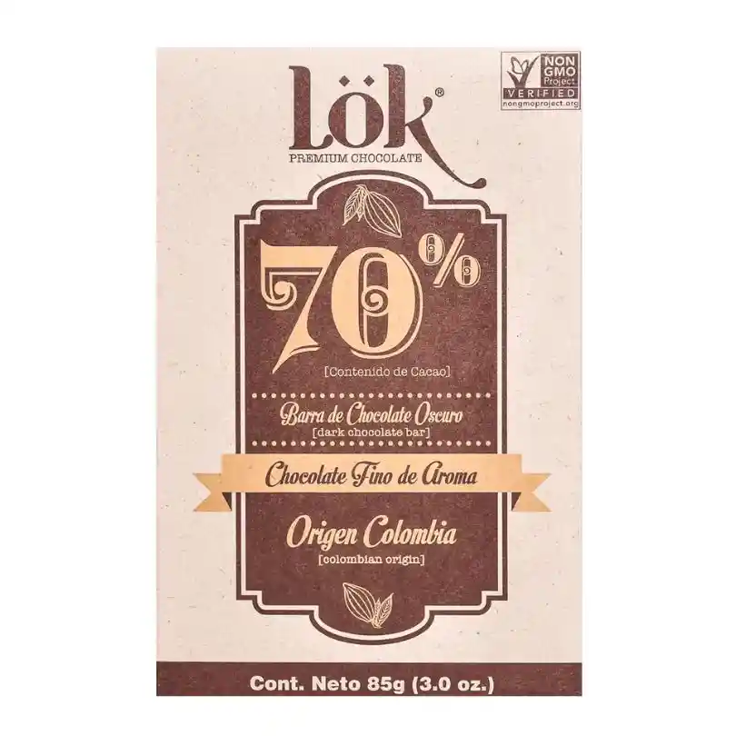 Chocolate 70% Origen - Lok 60g