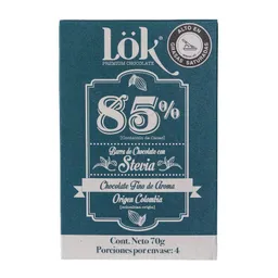 Chocolate 85% Origen Stevia - Lok 70g