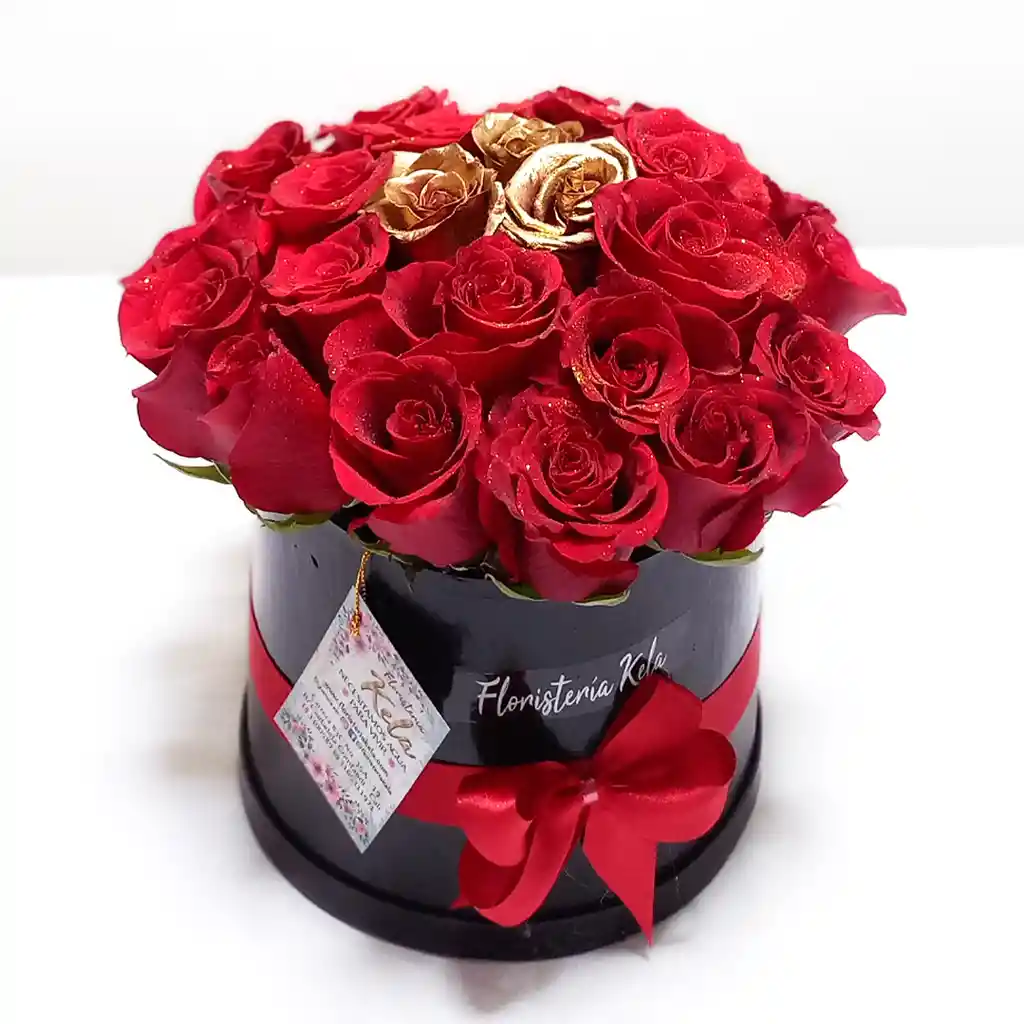 Jardín Amore Con Rosas Doradas (24 Rosas)