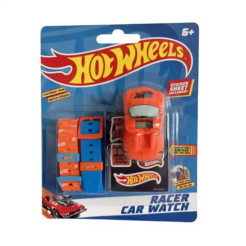  Reloj Motivo Carro  Hot Wheels  2 Cambios De Manilla Incluidos 