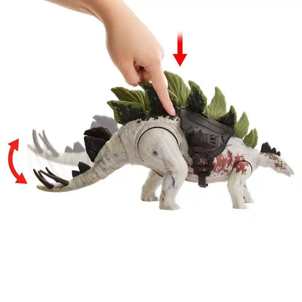 Jurassic World Dinosaurio De Juguete Stegosaurus Rastreador Mattel