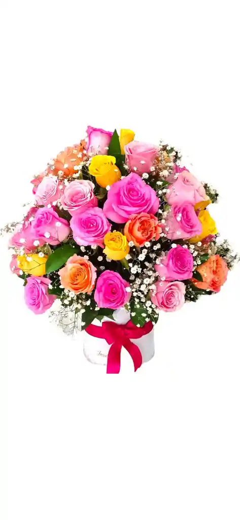 Topiario De Rosas En Tonos Pastel