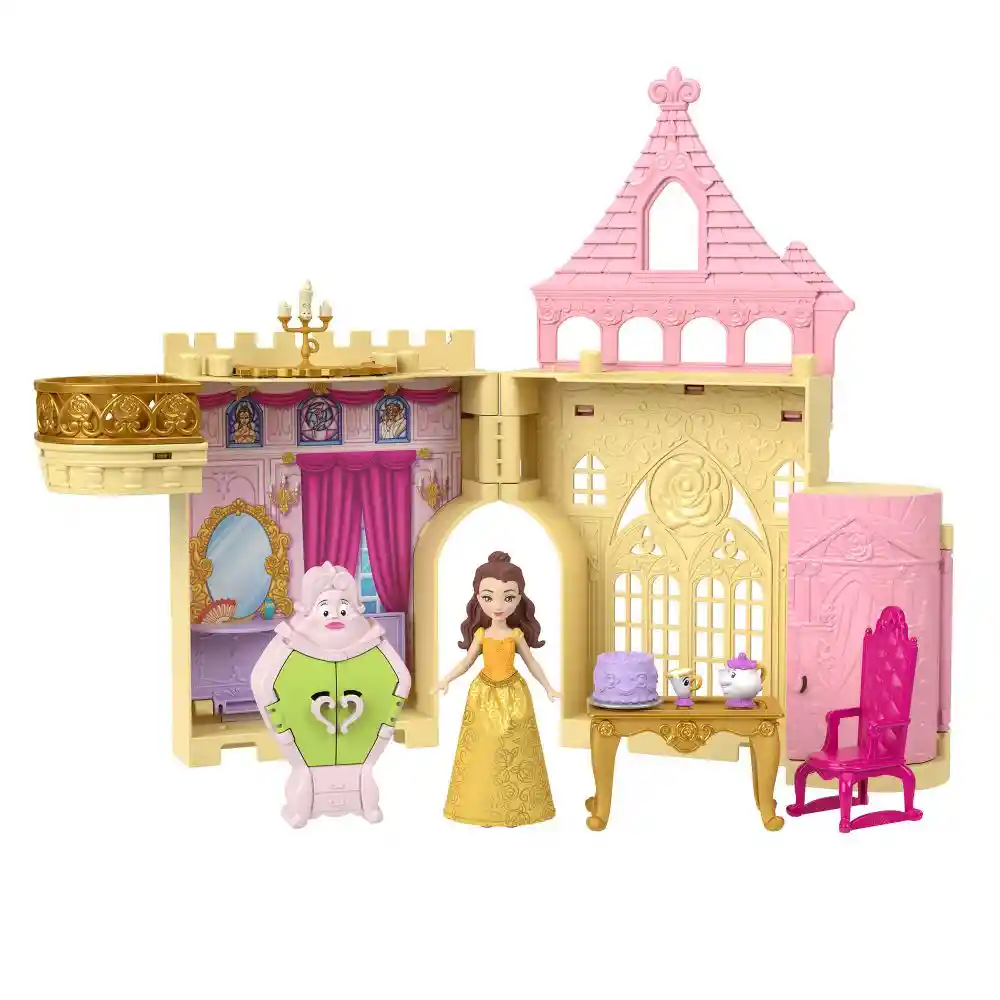 Disney Princesa Set De Juego Castillo De Bella Apilable Mattel