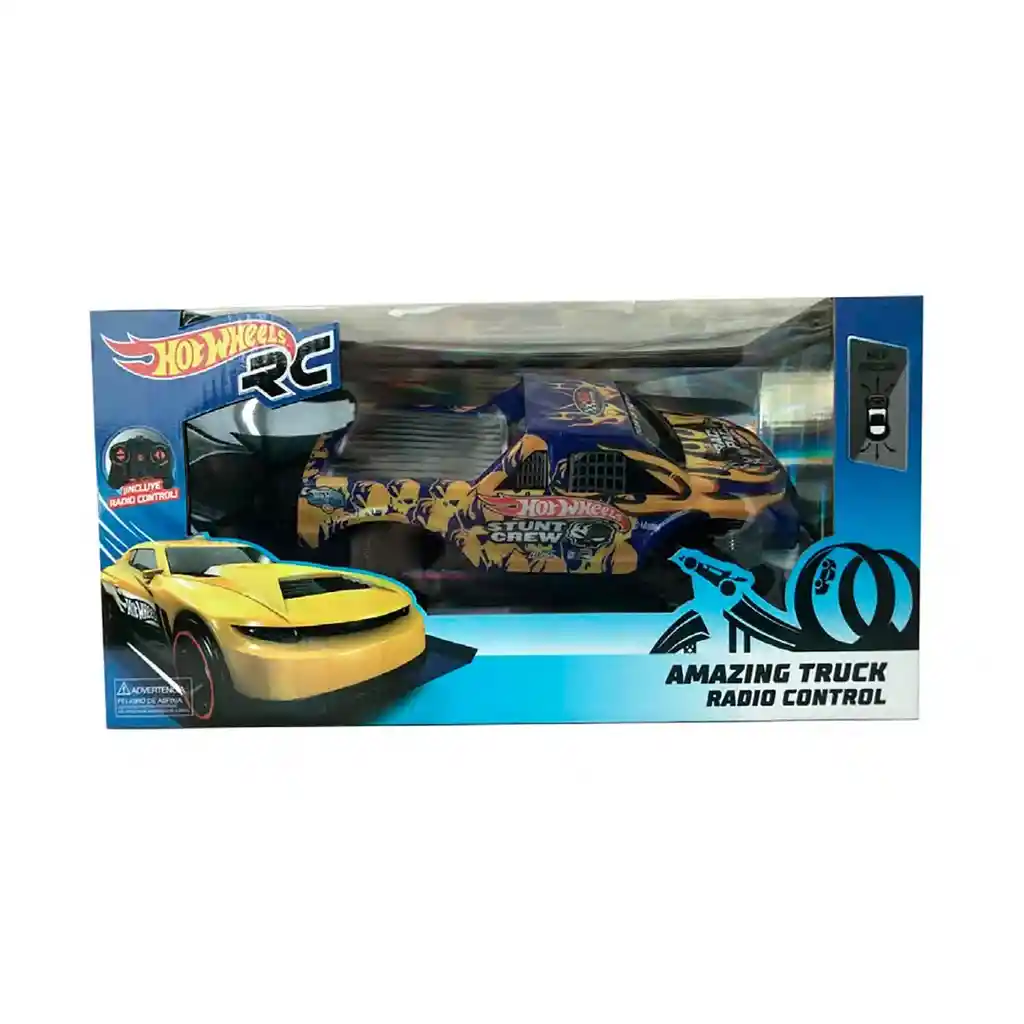  Camioneta A Control Remoto Stunt Crew  Hot Wheels  Escala 1:14 . 