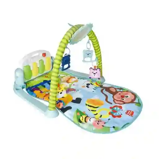 Gimnasio Unisex Musical Para Bebe Y Piano Con Teclas Amarillo Y Verdes.