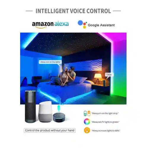 Tira Luces Led Wifi Rgb 5 M + Control - Google Home / Alexa