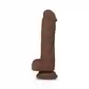 Dildo O Consolador Con Vibrador Y Chupa. Silicona Medica. Recargable 20cm