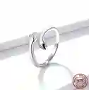 Anillo Para Mujer Ajustable Abrazo Fabricado En Plata 925