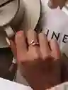 Anillo Para Mujer Ajustable Abrazo Fabricado En Plata 925