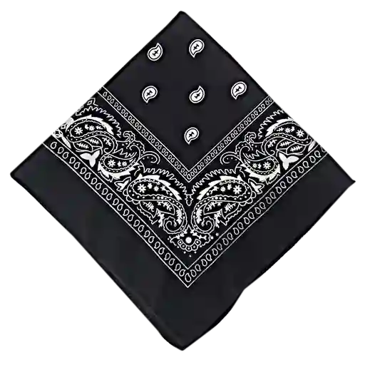 Pañoleta Bandana Diseño Estampada Colores Negro