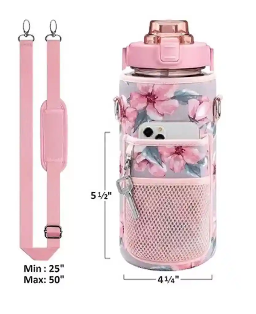 Funda Estuche Para Botella Termo Deportivo Portátil Correa F