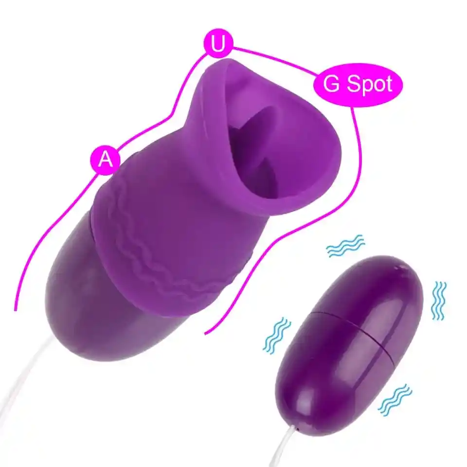 Huevo Vibrador Más Lengua Doble Alambrico Usb