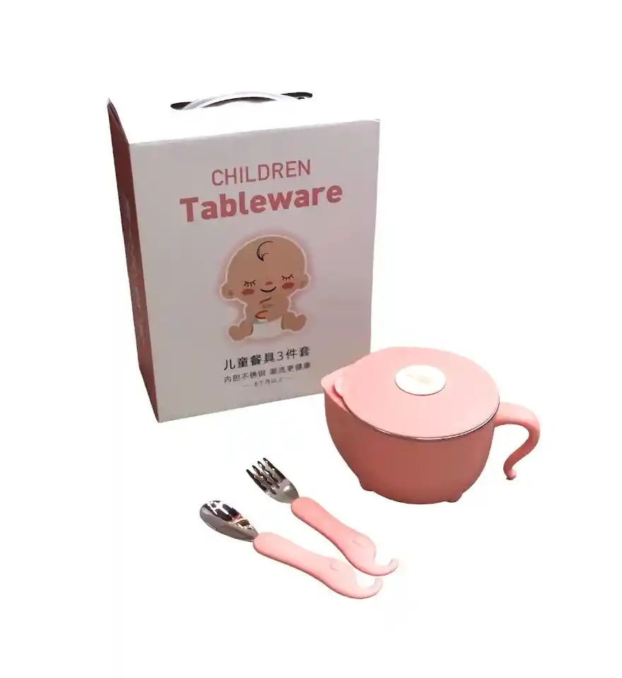 Set De Vajilla En Acero Inoxidable Para Bebe