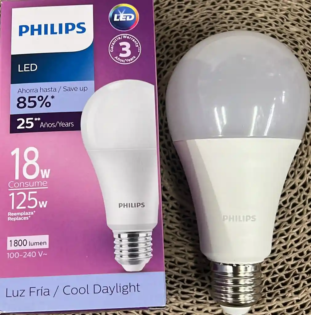Bombillo Philips Led Luz Blanca 18 W