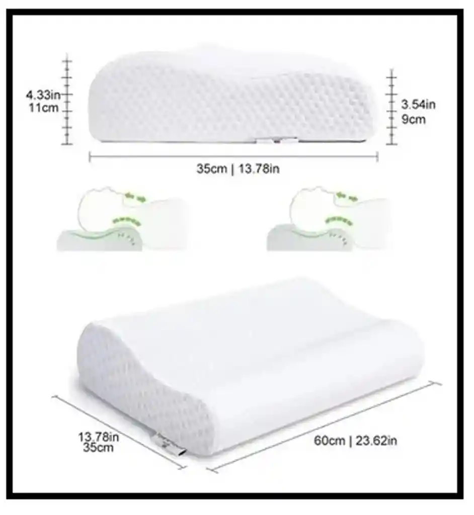 2 Almohadas Memory Pillow Ortopédicas Aloe Vera