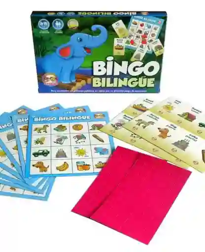 Juego Bingo Bilingüe Español Ingles Asociar Aprender Idiomas
