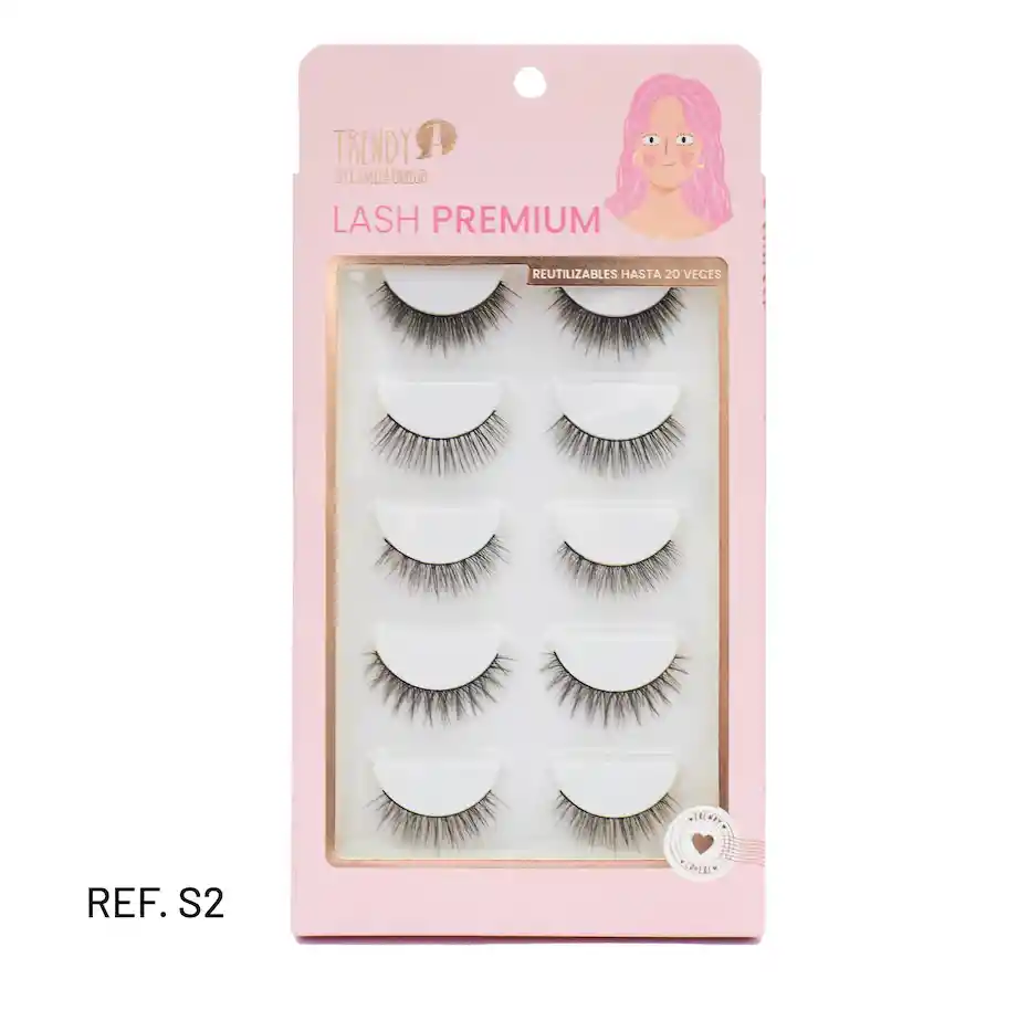  Pestanas TRENDY Set X 5 Lash Premium Ref Lp 