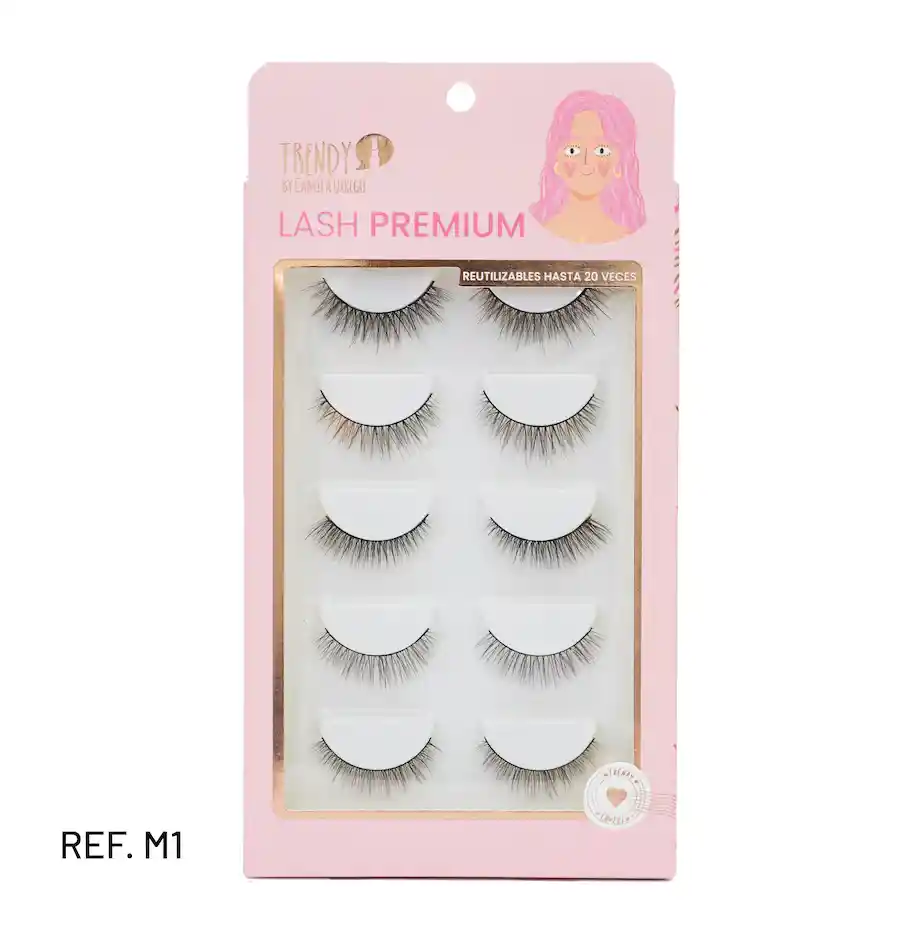  Pestanas TRENDY Set X 5 Lash Premium Ref Lp 