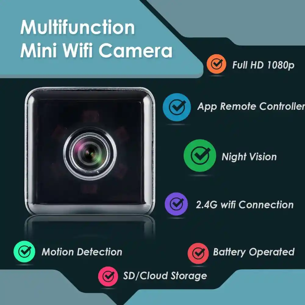 Mini Cámara Espía Wifi Para Interiores 1080p Full Hd Ipc-nb10