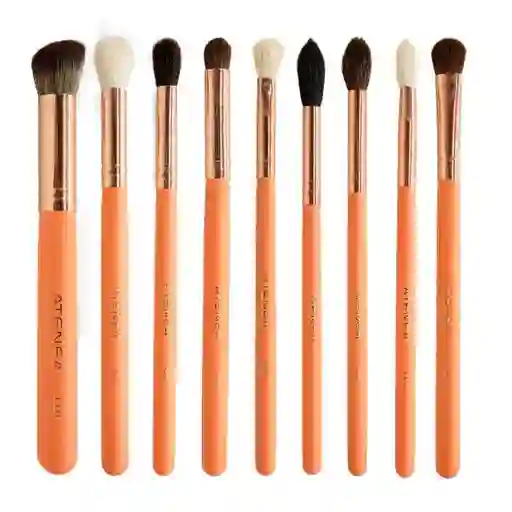 Kit De Brochas De Maquillaje Coral Life X 18 Pcs