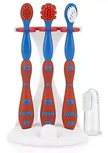 Set Cepillo De Dientes Nuby Azul-rojo