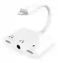 Adaptador Lightning 3.5mm Audio Y Carga Iphone 3 En 1