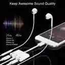 Adaptador Lightning 3.5mm Audio Y Carga Iphone 3 En 1