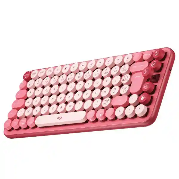 Logitech Teclado Pop Keys Mecánico Bluetooth & Logi Bolt Color Rosa