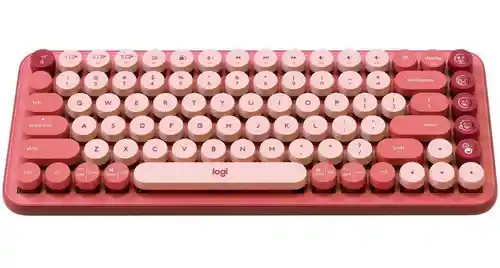 Logitech Teclado Pop Keys Mecánico Bluetooth & Logi Bolt Color Rosa