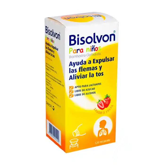 Bisolvon Niños | Bromhexina Clorhidrato| 120 Ml | Jarabe | Oral | Sanofi