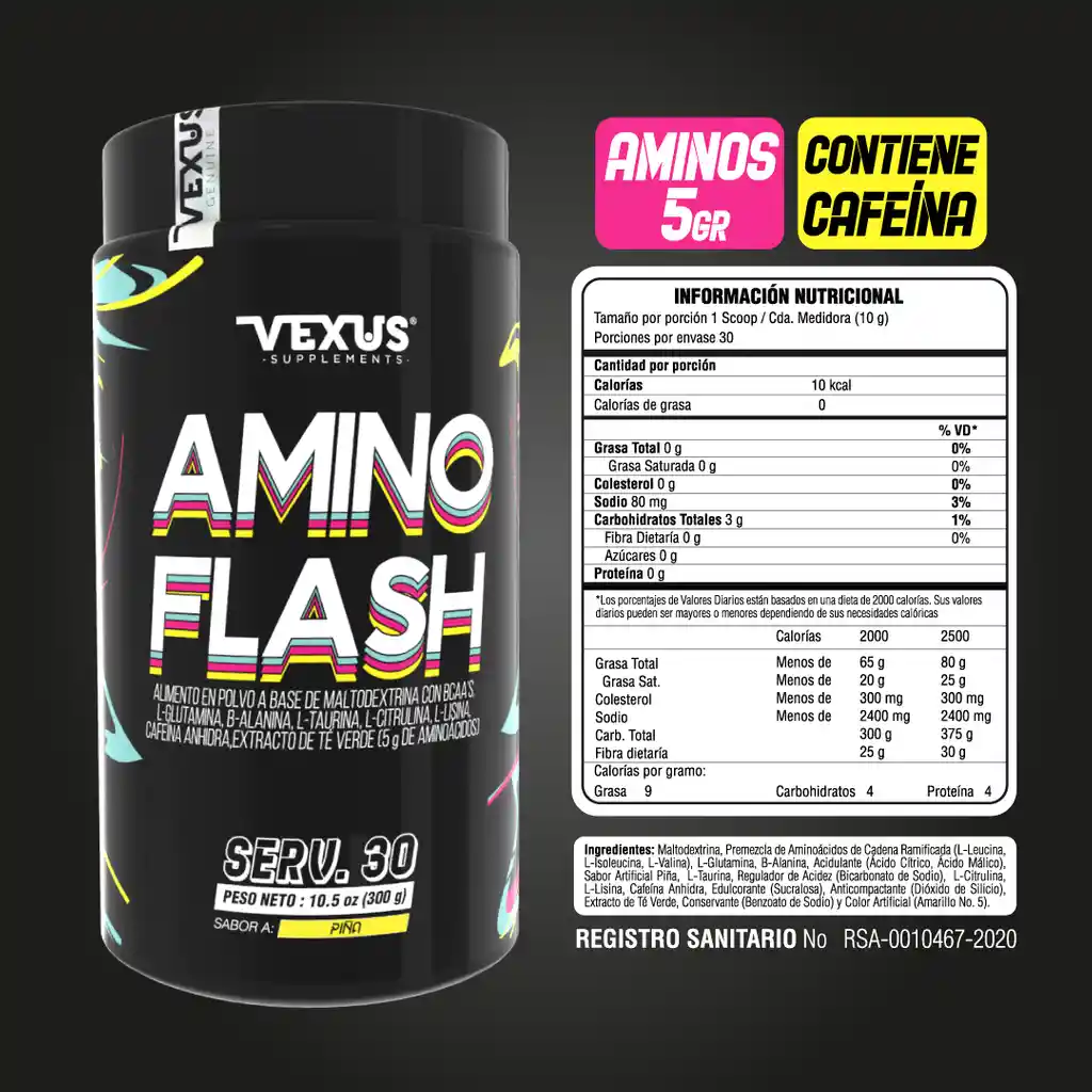 Amino Flash 30 Servicios Manzana Verde