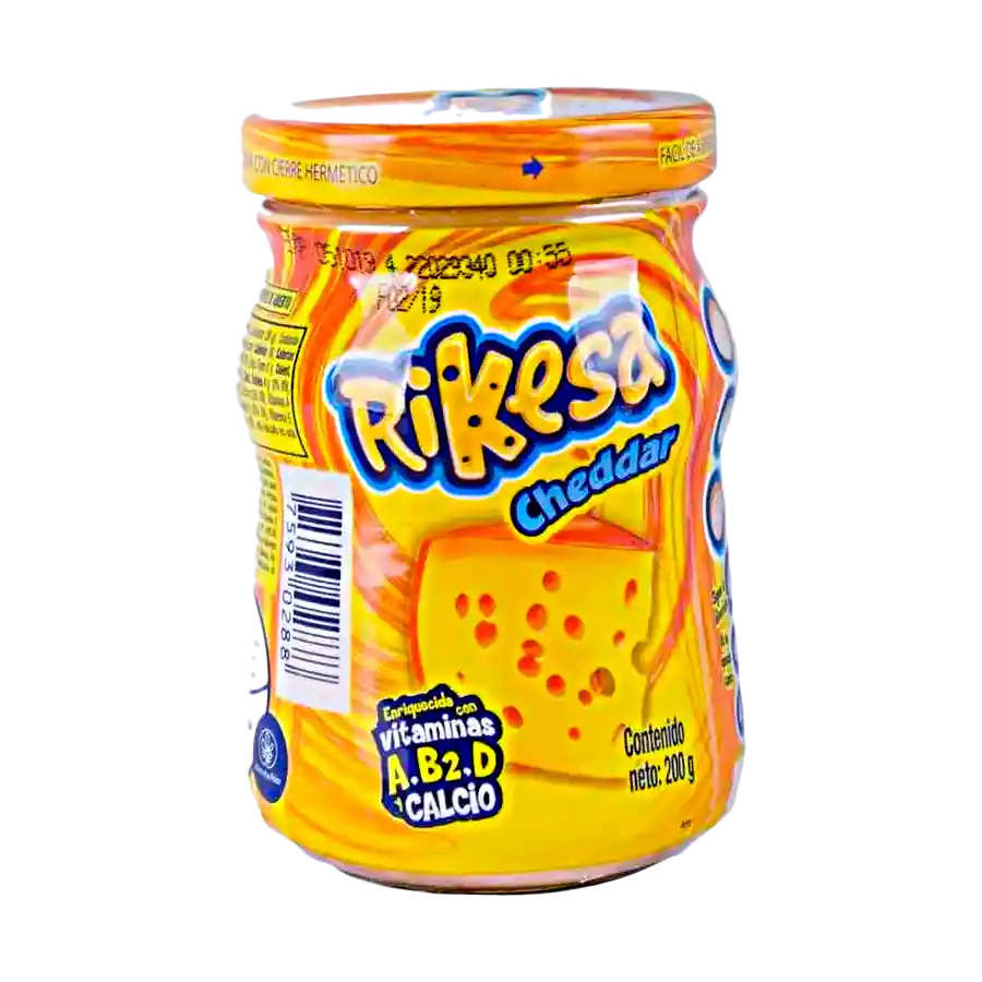 Queso Rikesa Cheddar 200g Aderezo Polar Salsa Venezuela Arep