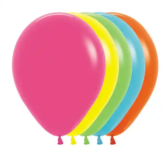 Globos Bombas R-12 Latex Redondo Fashion Surtido Tropical X12 Unds