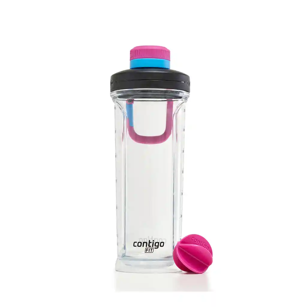 Shaker Vaso Mezclador Agua Botella Contigo Go Agitador 828ml Transparente
