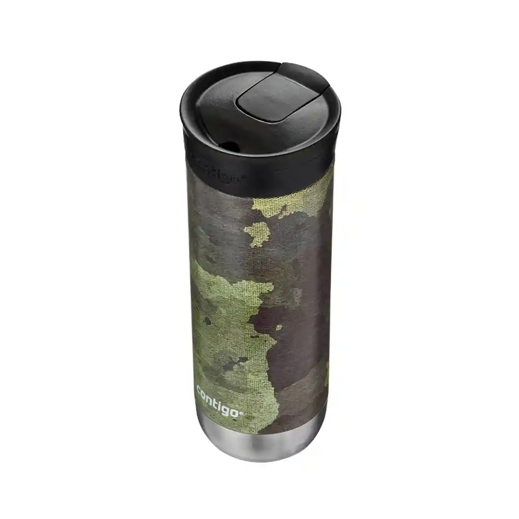 Vaso Térmico Metálico Agua Café Contigo Huron Couture Snapseal Acero 591ml Verde