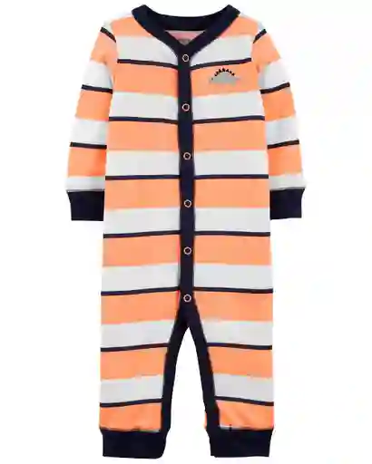 Ropa Carter Pijama Rayas Naranja Dino 0 Meses