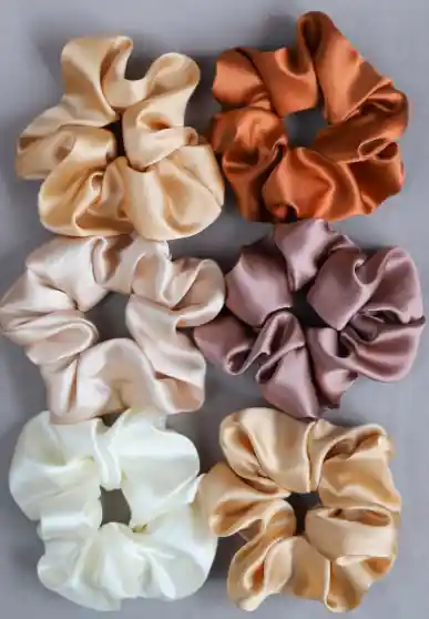 Set X4 Scrunchie Standar Seda Ghbeauty