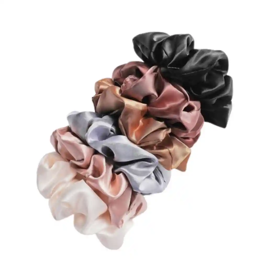 Set X4 Scrunchie Standar Seda Ghbeauty