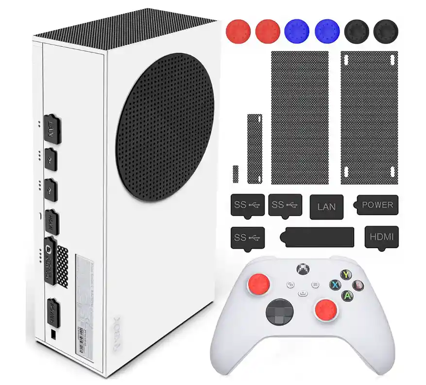 Xbox Series S Filtro Antipolvo 7 Tapones Silicona +3pares De Tapones Para Controles Xbox Series S